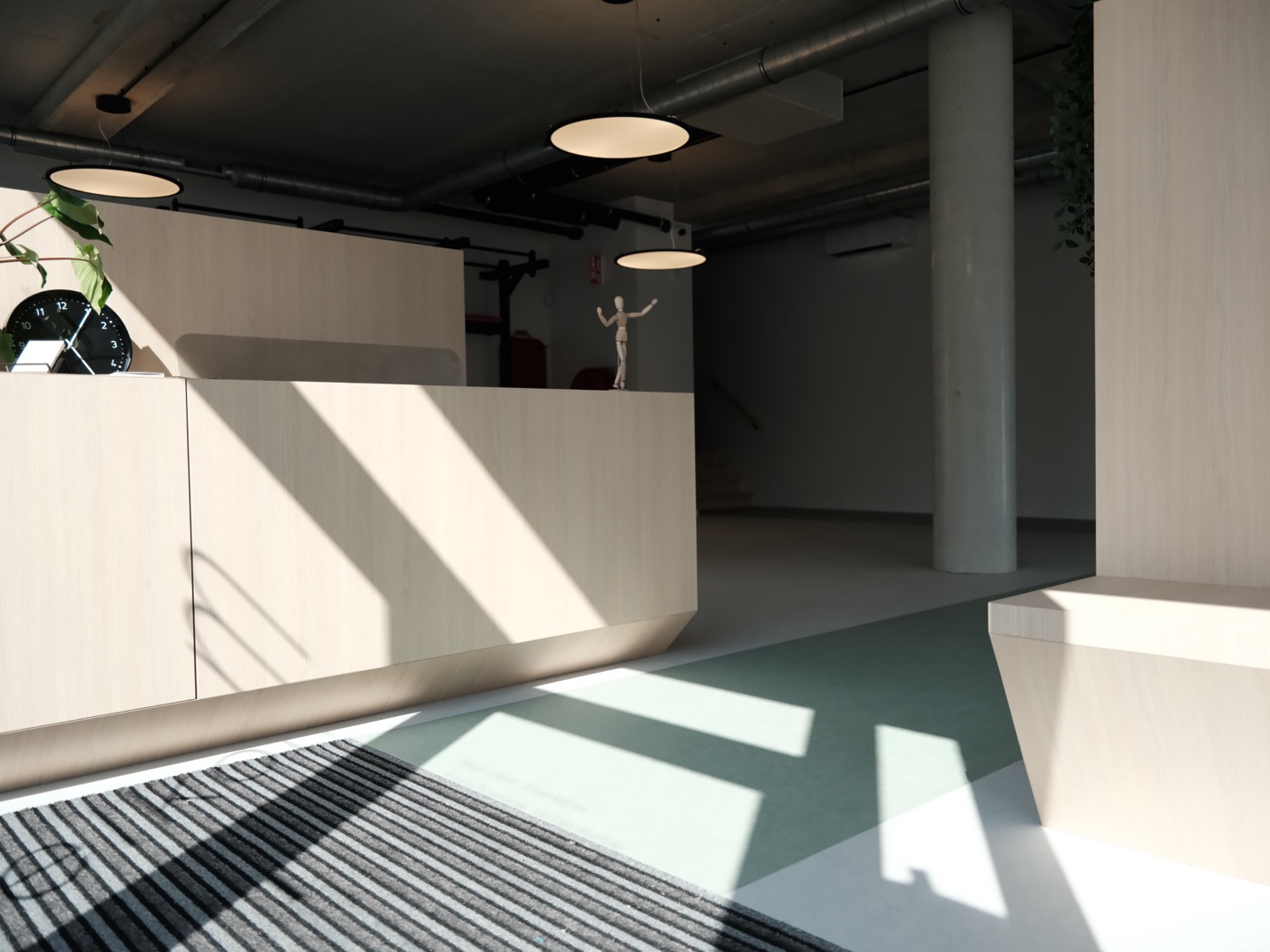 Receptie en balie van Kinehuis Gent
